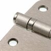 Prime-Line Door Hinge Commercial Smooth Pivot, 4 in. x 4 in. with 5/8 in. Radius Corners, Satin Nickel 3 Pack U 1157053